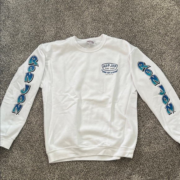 Ron Jon White Crewneck with Blue Lettering - Picture 1 of 4